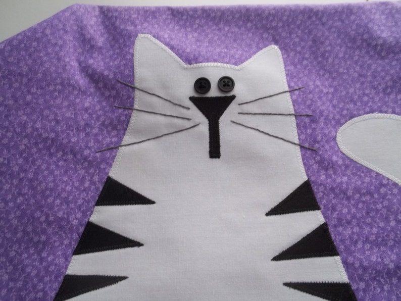 Purple Cat Sewing Machine Cover