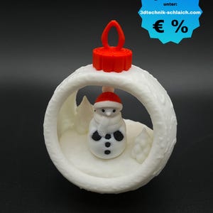 Christmas tree ball with snowman - festive decoration for your tree