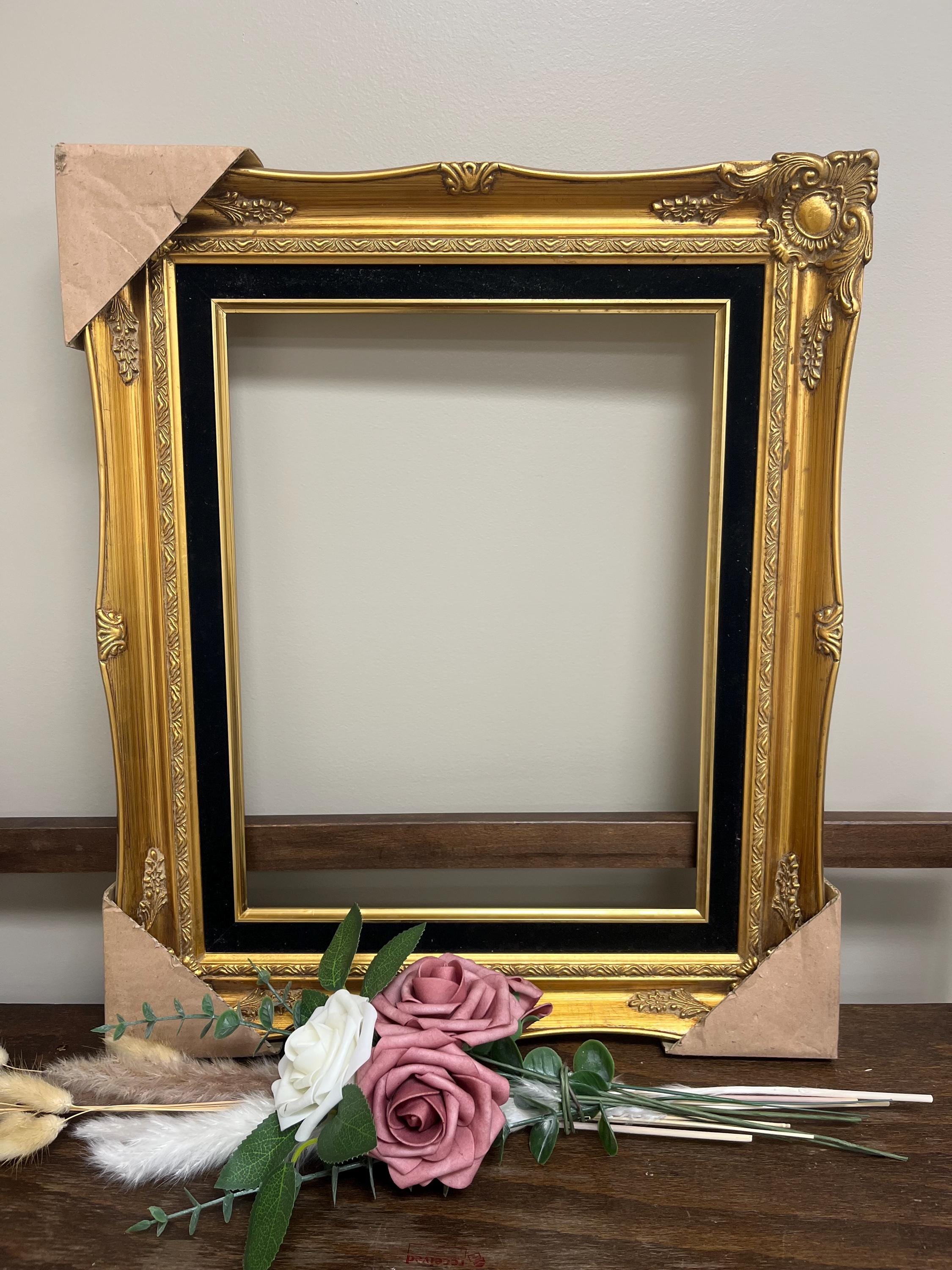 Wood Gold and Black Velvet Trim Frame 11x14 - Etsy