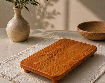 Solid Wood Serving Stand - Multipurpose, Kitchen Organizer