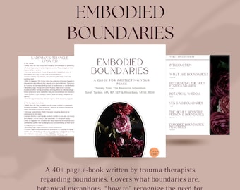 Embodied Boundaries: A Somatic Ebookfor Setting Healthy Boundaries - Digital PDF for Therapy & Trauma Survivors