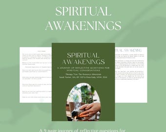 Spiritual Awakenings: Mindful Reflection Journal - Printable PDF for Therapists & Clients