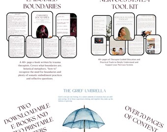 Boundaries, Nervous System & Grief Poster Bundle (Digital Download)