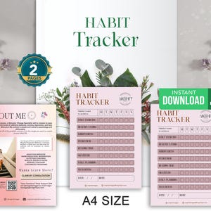 Daily Habit Tracker & Productive Routine Planner, Printable Checklist ...