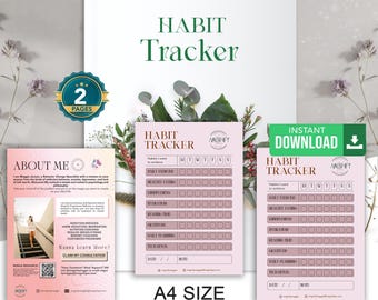 Daily Habit Tracker & Productive Routine Planner, Printable Checklist for Effective Daily Routines | Habit Tracking System for Productivity