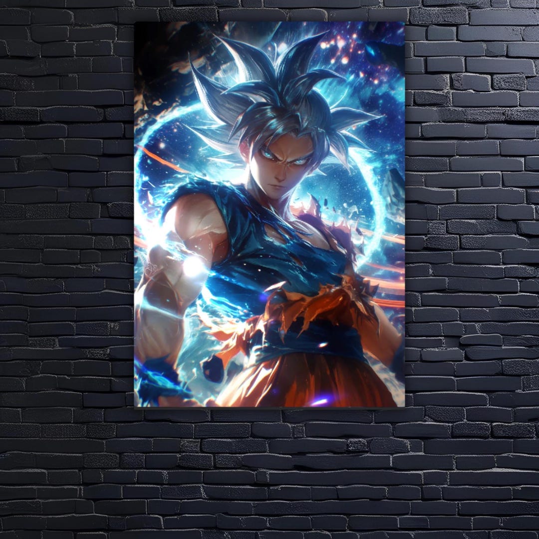 Ultra Instinct Goku Metal Wall Art: UV Print Anime Poster - Etsy