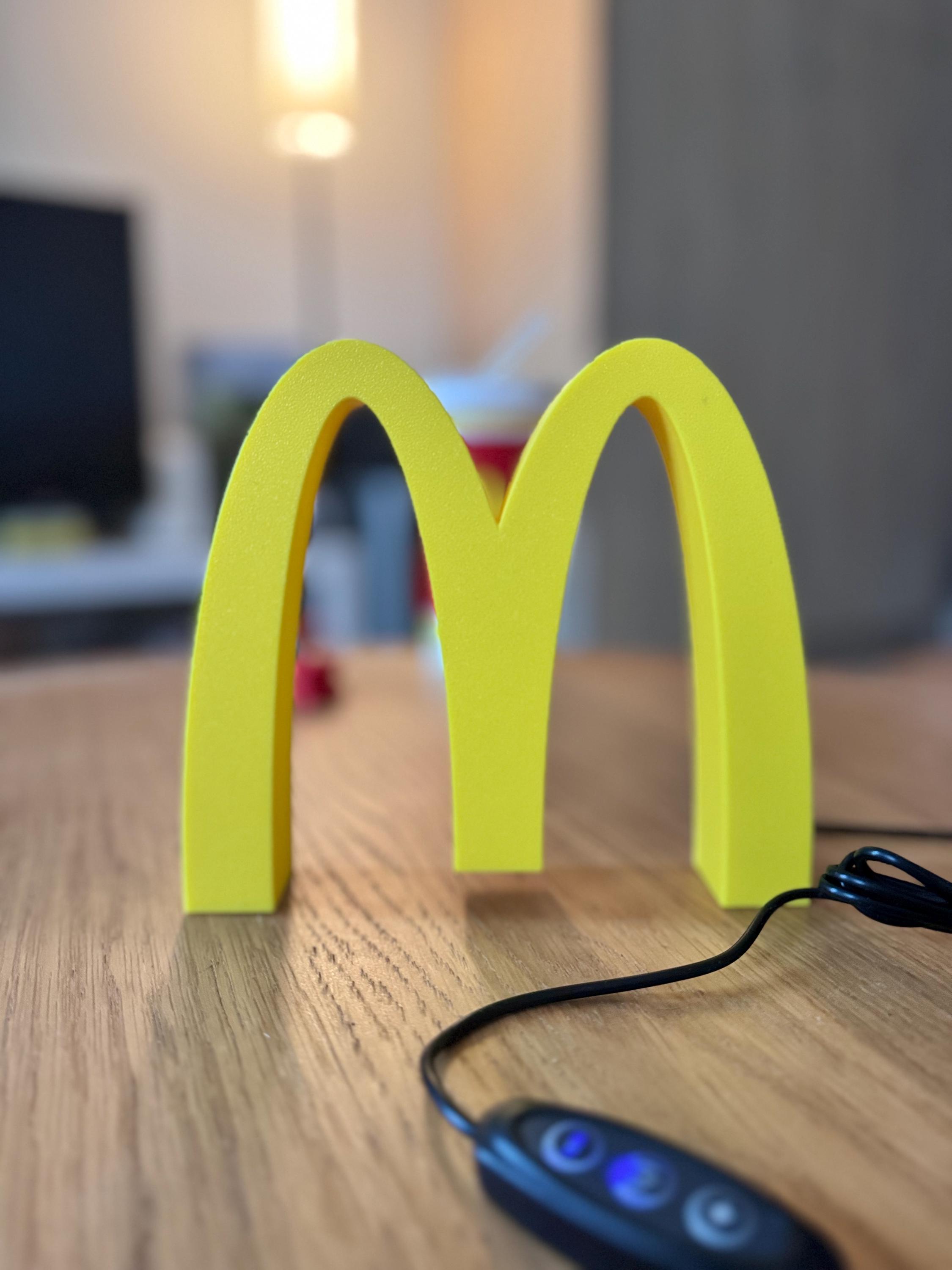Mcdonald's Golden Arches LED Lamp: Retro 3D Printed Light Box - Etsy
