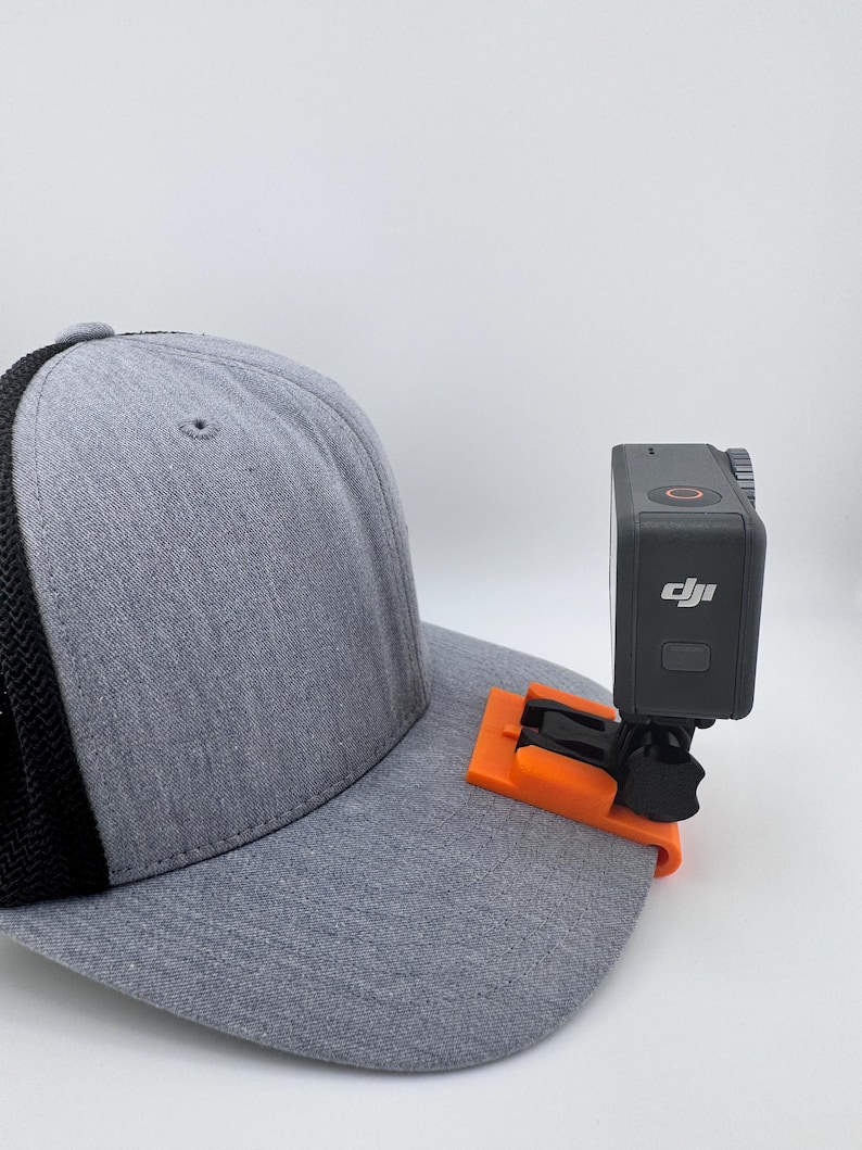 Hat Rear Camera Hands-free POV Hat Mount 3D Printed Brim Clip for Action Cameras - Etsy
