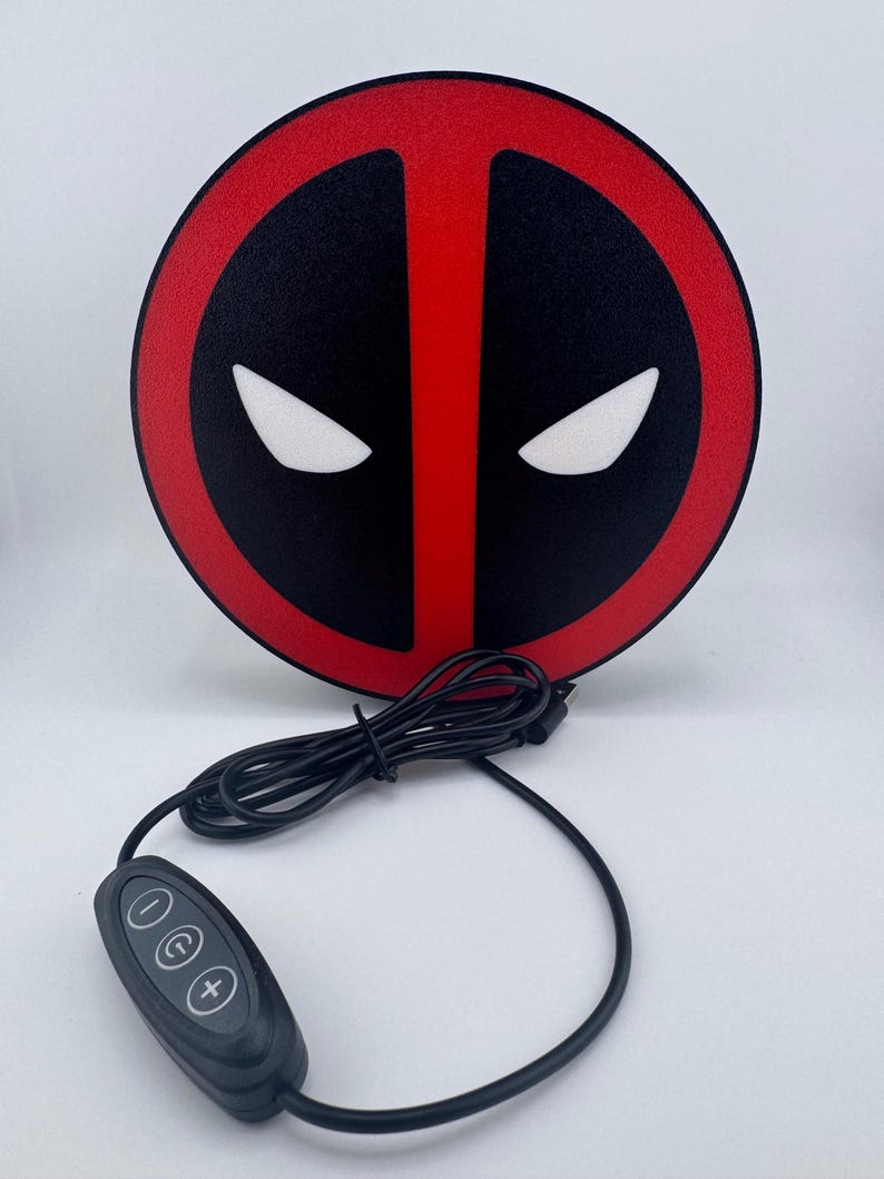 Deadpool LED Wall Light Funny Superhero Decor for Gamer Room USB ...