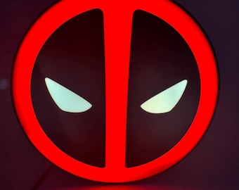 Deadpool LED Wall Light Funny Superhero Decor for Gamer Room USB Powered Night Lamp