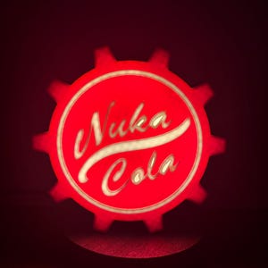 The Fallout Nuke Cola LED Lamp Light Box Decor for Gaming Stream Setup 3dPrinted
