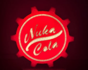 The Fallout Nuke Cola LED Lamp Light Box Decor for Gaming Stream Setup 3dPrinted