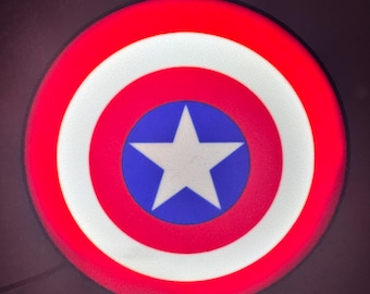 Captain America Shield LED Light – USB Powered Wall Decor for Gamers,