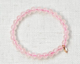 Rose Quartz Bracelet – Natural Crystal for Love, Compassion & Emotional Healing, Handmade Gemstone Jewelry Gift
