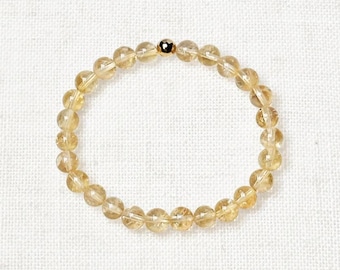 Citrine Bracelet: Yellow Gemstone, November Birthstone, Boho Chic