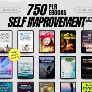 750+ Self-Help PLR eBooks | Personal Development Bundle | Resell Rights Included | Digital Product for Passive Income