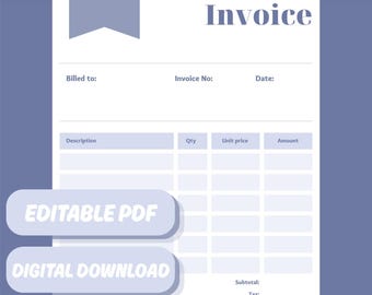 Simple Professional Invoice Document for Businesses