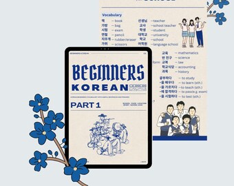 Korean Booklet, Korean PDF, Learn Korean, Language Study, Self-Study, Starter Pack, Korean Vocabulary, Printable Booklet