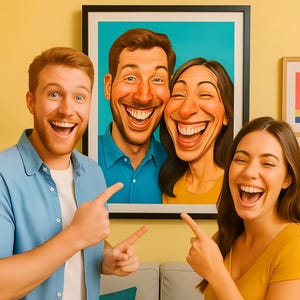 Custom Funny Couple Caricature Portrait – Transform Your Photo into Hilarious Art - Digital Download Gift for Couples