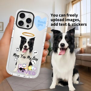 Custom Pet Photo Phone Case: DIY Design, Dog & Cat Memorial Gift