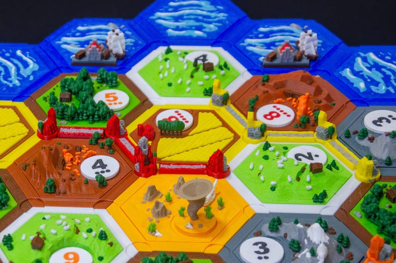 BASIC Settler of Catan 3D Upgrade Kit (3-6 Players) - Etsy