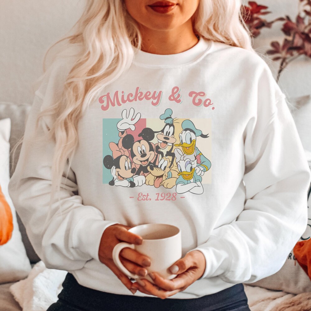Mickey And Co Sweatshirt, Mickey And Co. Est. 1928 Sweatshirt, Unisex Sweatshirt, Crewneck Sweatshirt, Disney Sweatshirts