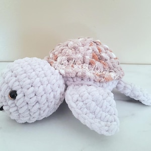 Handmade Crochet Turtle Plushie|Gray