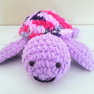 Handmade Crochet Turtle Plushie|Lavender