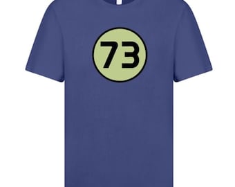 Camiseta número 73 estilo unisex 100% algodón
