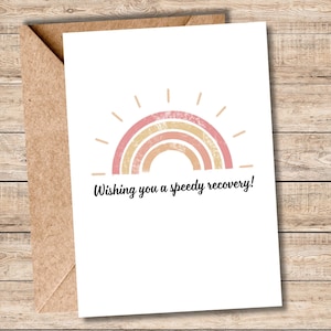 Christian Get Well Soon Print at Home Greeting Card
