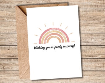 Christian Get Well Soon Print at Home Greeting Card