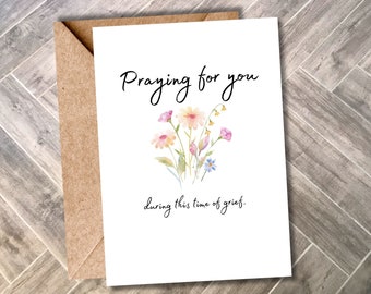 Print at Home Sympathy Card with Wildflowers and Scripture
