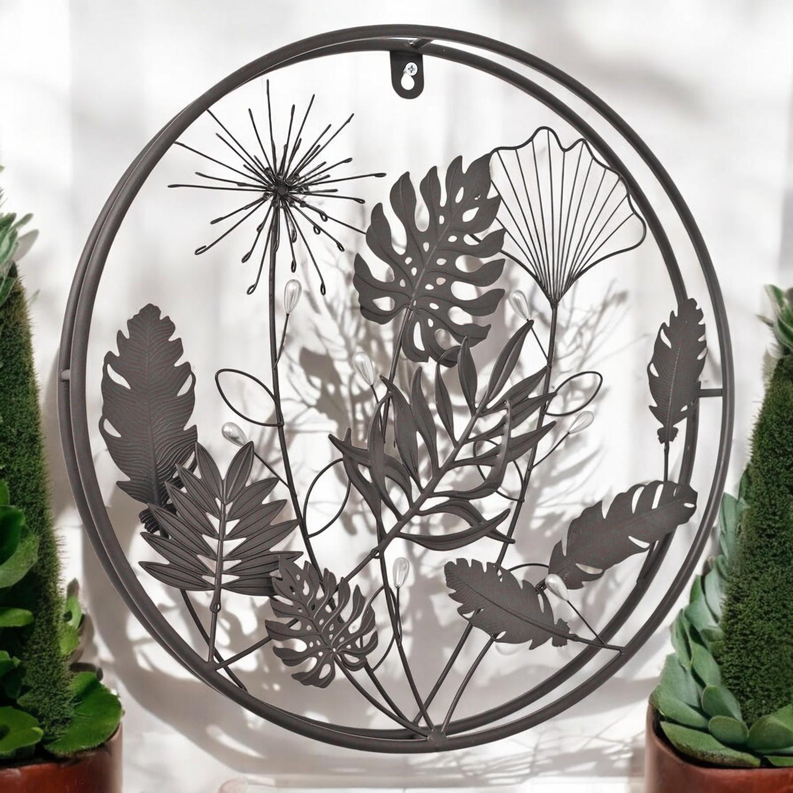 LITIALLY Metal Flower Wall Art Garden Decor, New Creative Cute Flower Decorations, Flower Wall Hanging Decor, Enhance Indoor Outdoor Decor