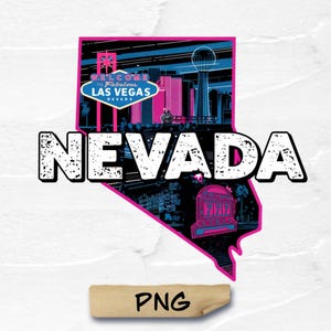 Nevada kaart png, vectorbestanden Verenigde Staten van Amerika, Nevada Vector, staat Nevada png, retro reisontwerp Nevada staat png
