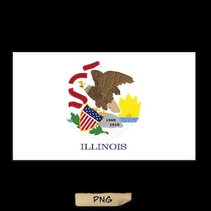 Bandiera dello Stato dell'Illinois png, bandiera degli stati degli Stati Uniti Illinois PNG, bandiera dell'Illinois png, bandiera dello stato degli USA png, Stati Uniti d'America png, vettore dell'Illinois