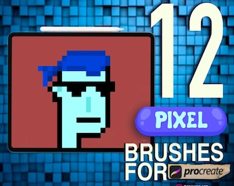 Procreate Pixel Brushes (digital nedladdning)