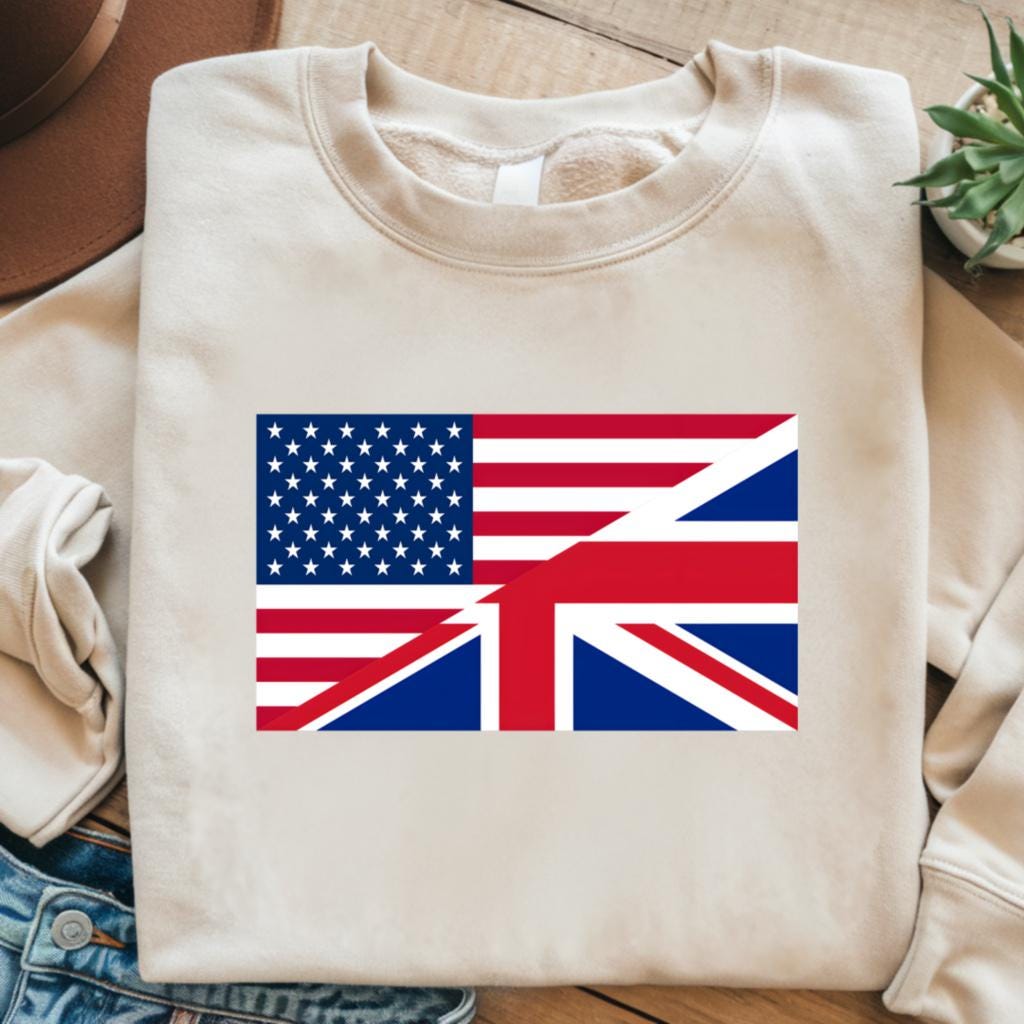 British American Hybrid Flag, American and British Flag Sublimation ...