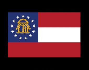 Georgia State Flag PNG: US State Vector (Digital Download)