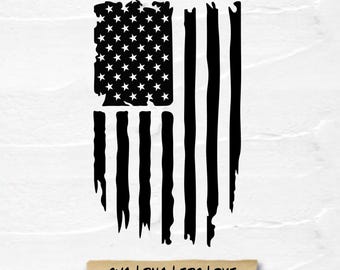Distressed American Flag SVG: Patriotic USA Clipart (Digital Files)