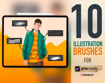 Procreate用イラストブラシ10選（デジタルダウンロード）