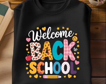 Camiseta PNG de regreso a clases: Diseño de sublimación para maestros, estampado de leopardo (descarga digital)