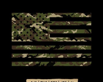 Amerikaanse vlag met camouflage, camouflage VS vlag SVG, camouflage SVG, VS vlag camouflage, VS camouflage SVG, camouflage SVG, legershirt, militair shirt