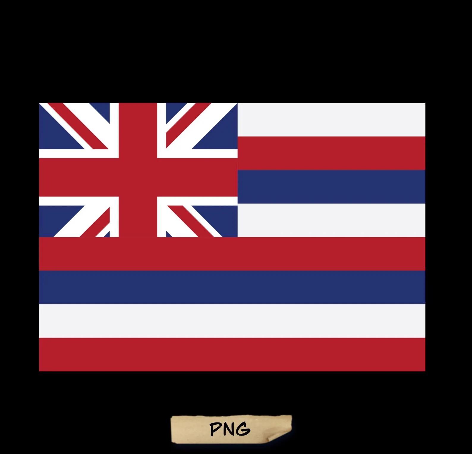 Hawaii State Flag PNG: US State Vector (Digital Download)