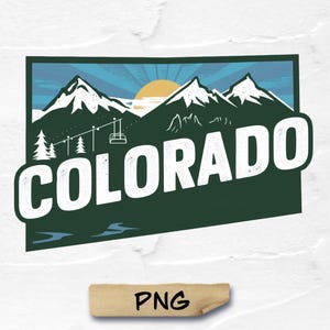Carte des États-Unis d'Amérique au format PNG, Fichier vectoriel du Colorado, État du Colorado PNG, Conception de voyage rétro État du Colorado PNG