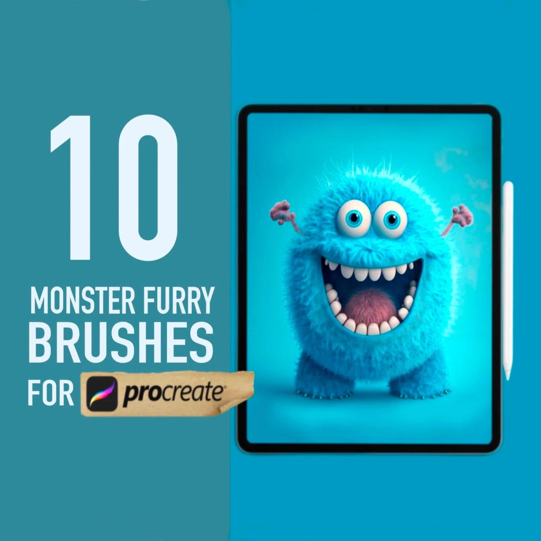 Monster Furry Brushes for Procreate - Etsy