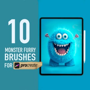 Monster Furry Brushes for Procreate
