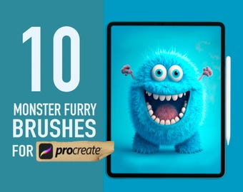 Monster Furry Brushes for Procreate