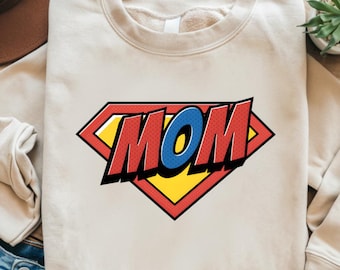 Supermamma PNG: Sublimeringsdesign för serietidningssuperhjältar (digital nedladdning)