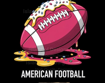 Football Ice Cream Drip PNG: Game Day Clipart (Digital Download)
