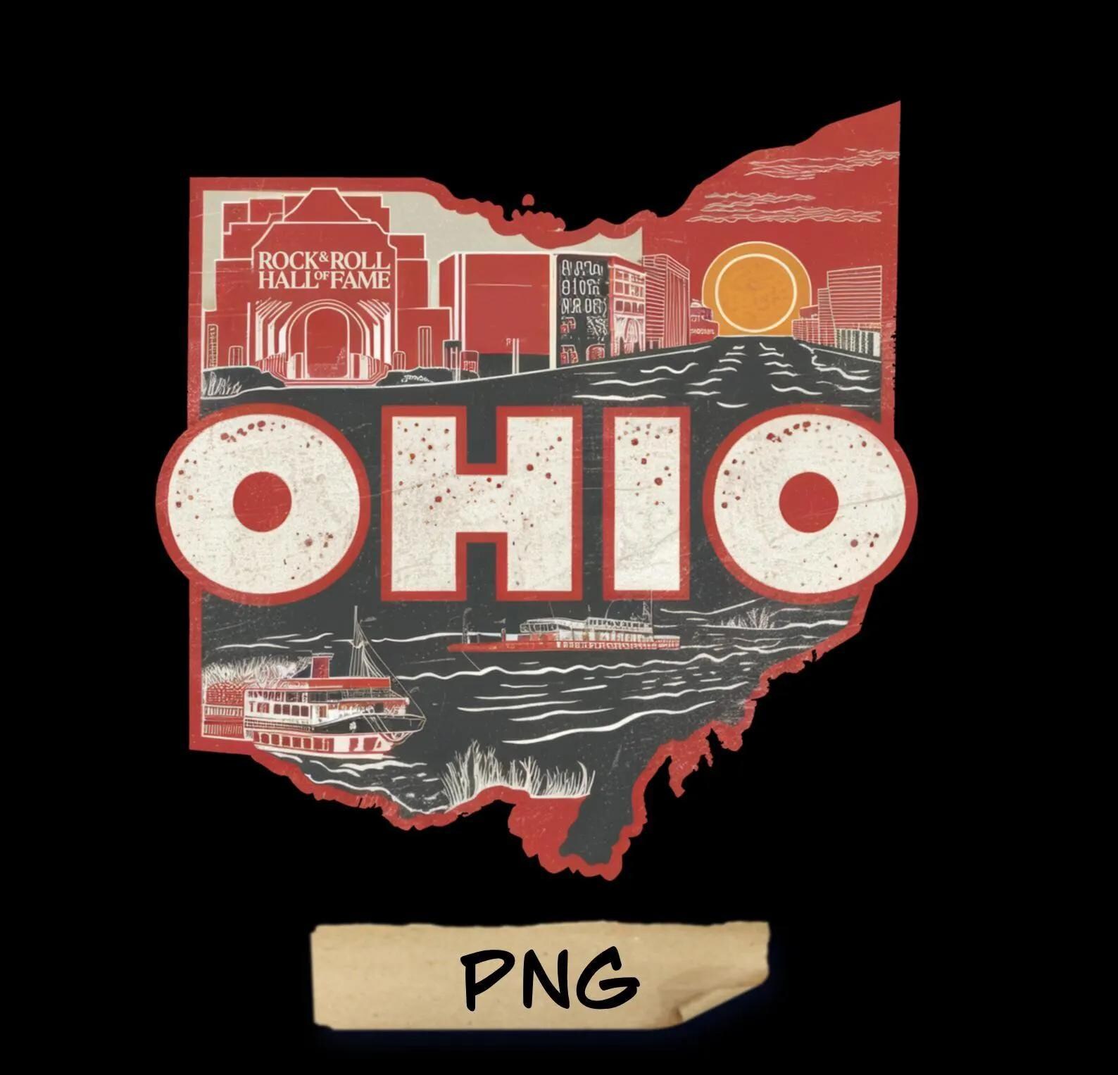 Ohio Map Png, United States of America Vector Files, Ohio Vector, State ...
